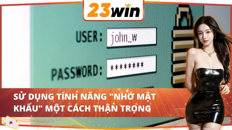 Cách đăng nhập tài khoản 23Win bằng tính năng nhớ mật khẩu